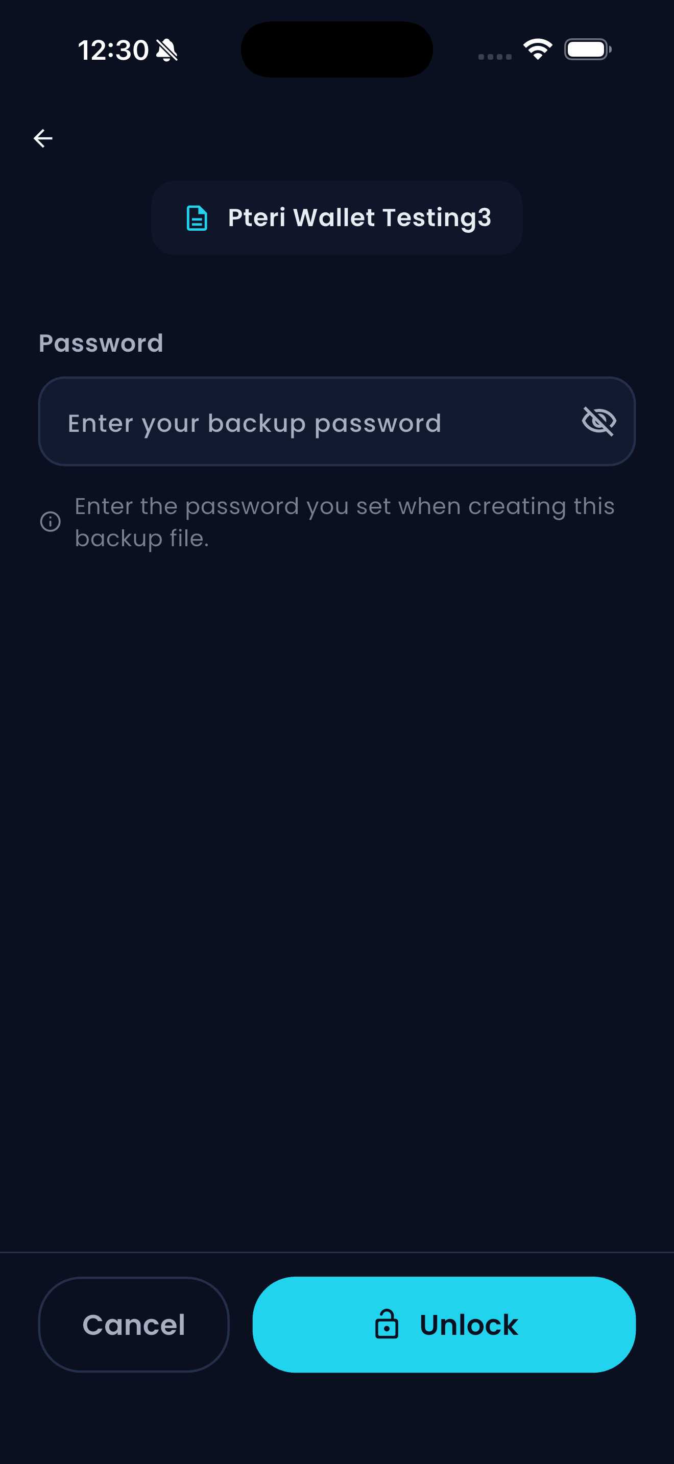 PTERI Wallet Screen 20